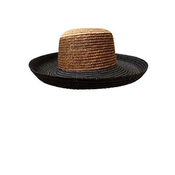 2-Two Tone Straw Beach Hat Set display picture 3